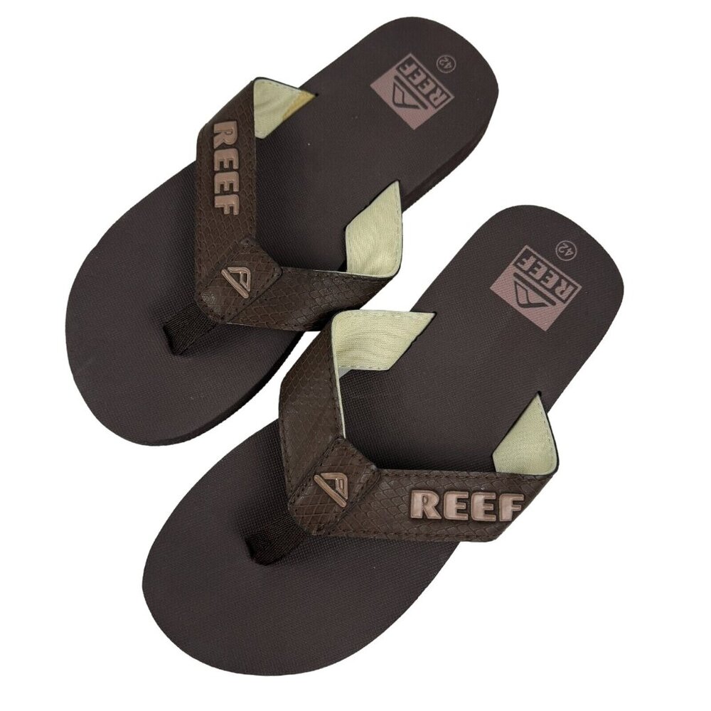 Reef Mens Brown Flip Flops Size 9 EU 42 Casual Thong-Style Beachwear Sandals